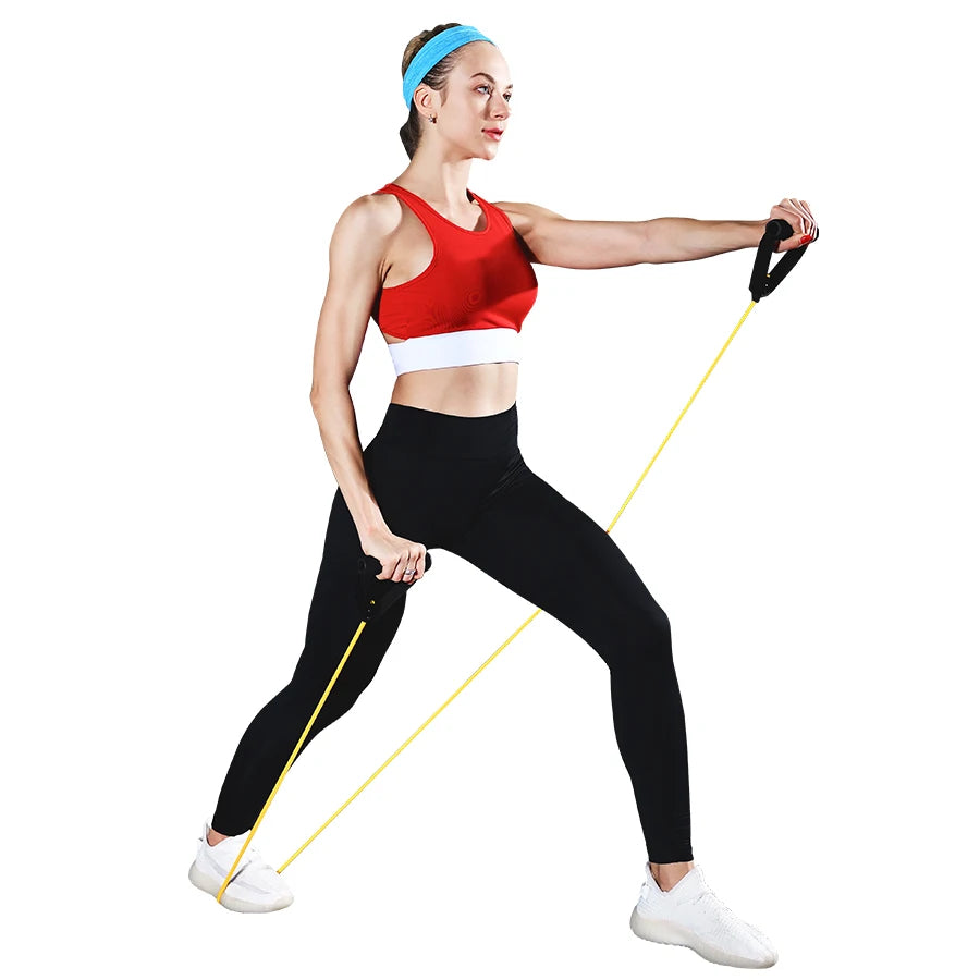 5 Levels Resistance Bands with Handles | Elastic Fitness Tube Bands for Strength Training & Workouts