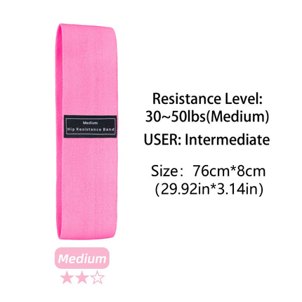Fabric Resistance Hip & Booty Bands – Glute, Thigh, Squat, and Stretch Fitness Loops | Yoga & Gym Workout Equipment