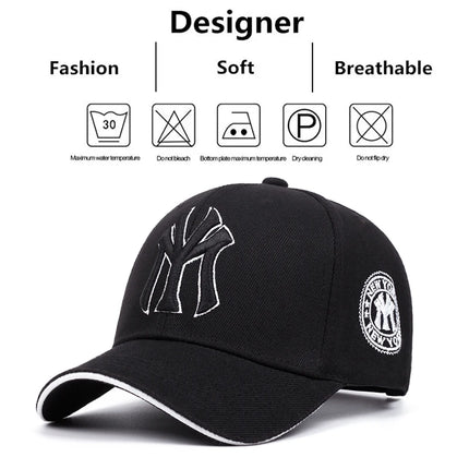 MY Baseball Cap – Stylish Adjustable Snapback Hats for Men & Women | Letter Embroidery Outdoor Caps with Sunscreen Protection